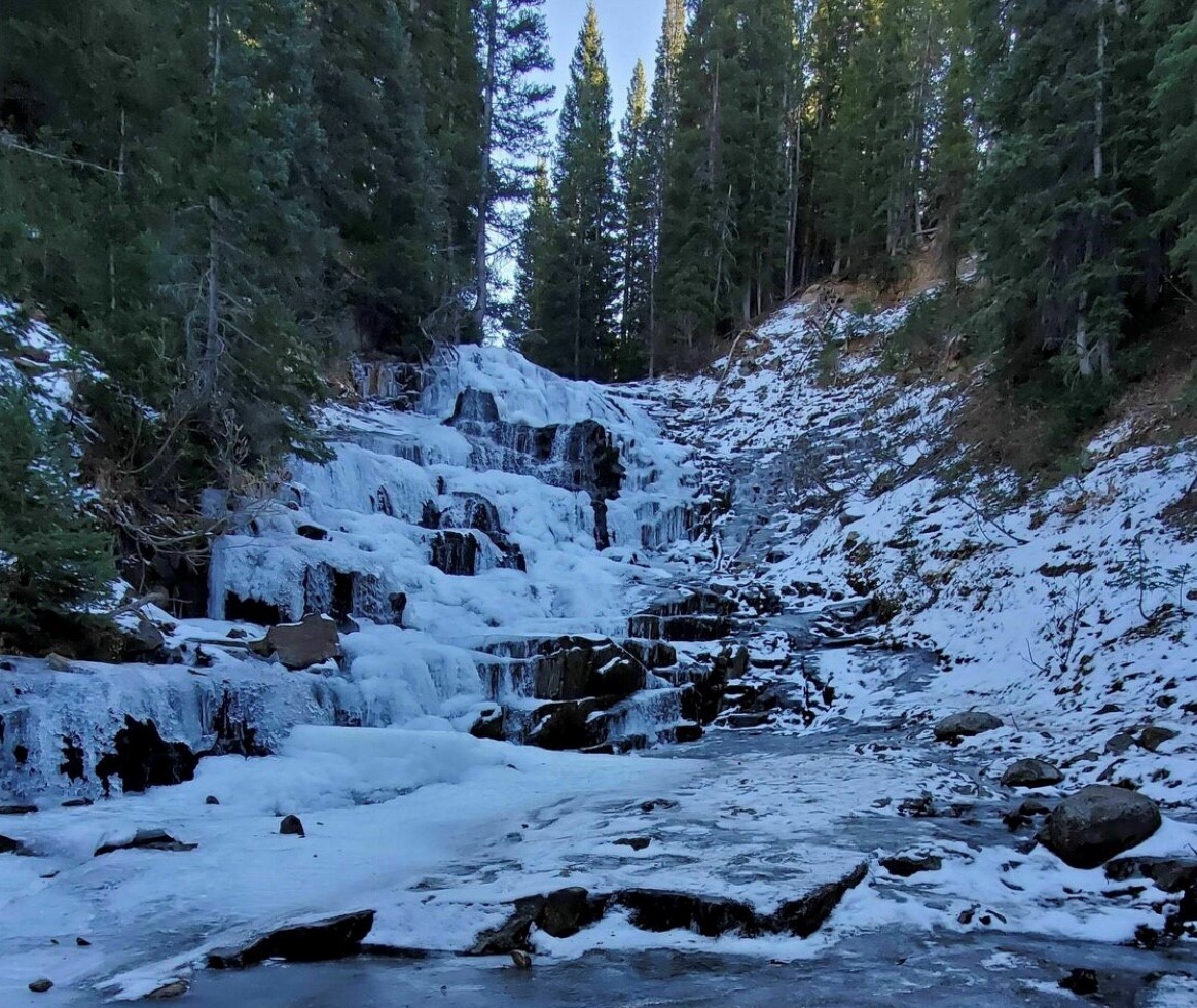 waterfall in winter