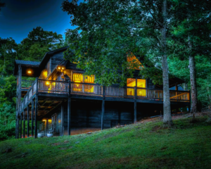 Serene cabin in the Blue Ridge Mountains