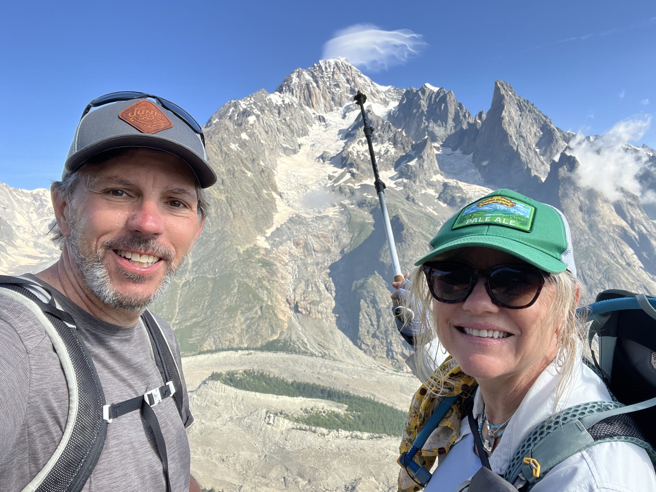 Robin and her husband doing Mont Blanc