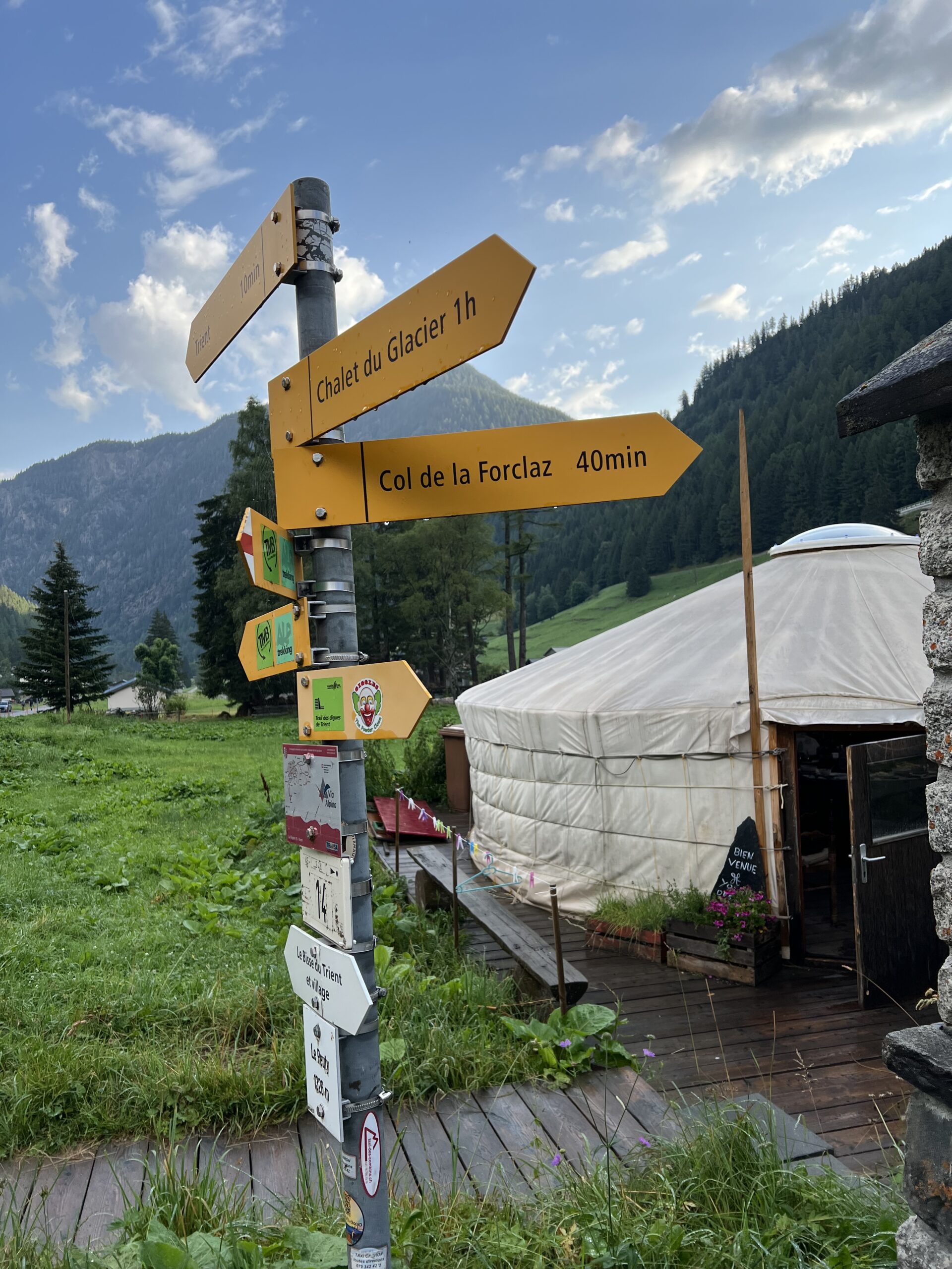 Yurt on the Tour du Mont Blanc