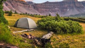 Women-only backpacking trip in Henry's Fork Basin near Dollar Lake in the Uinta National Forest