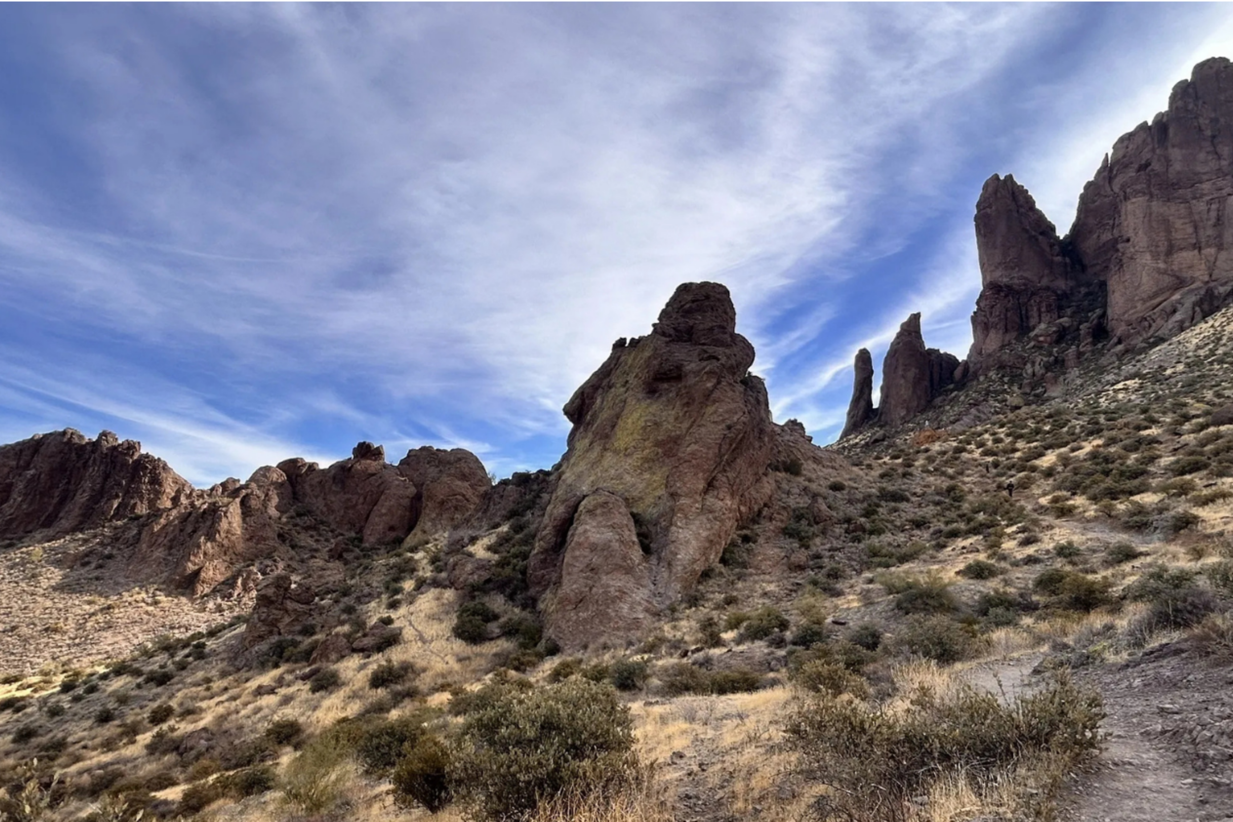 Treasure Loop Trail in the Superstition Mountains of Arizona
