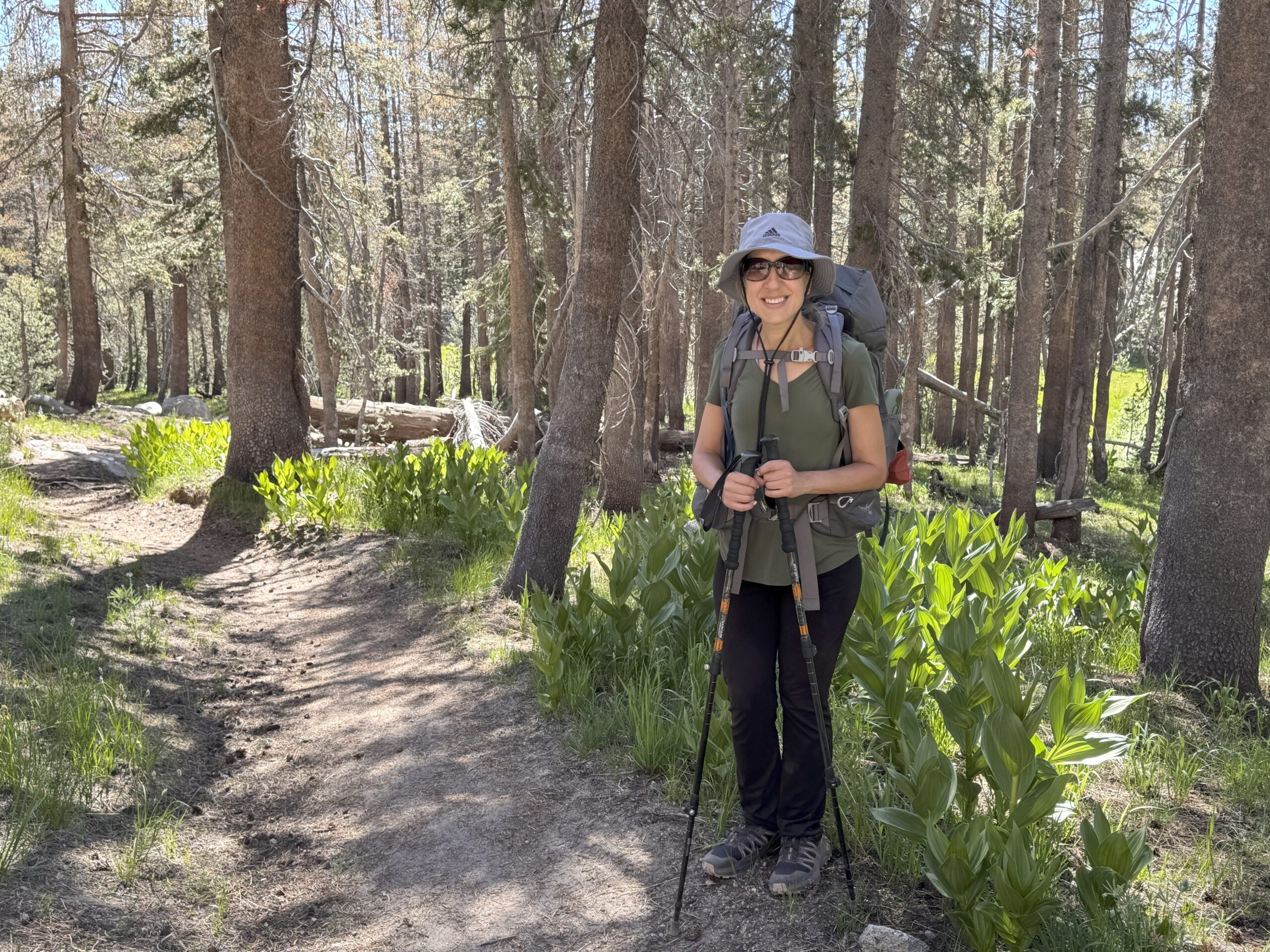 Jackie hiking in Tuolomne Meadow in Yosemite National Park Jackie hiking in Tuolomne Meadow in Yosemite National Park