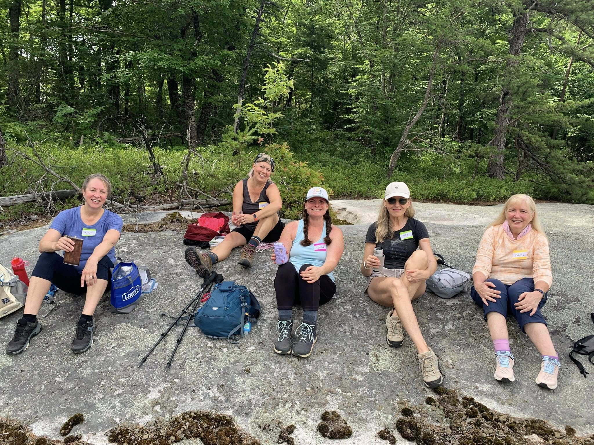 Women hiking together in the Charlotte, North Carolina, area