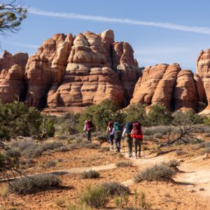 Women Backpacking in the Needles District of Canyonlands National Park