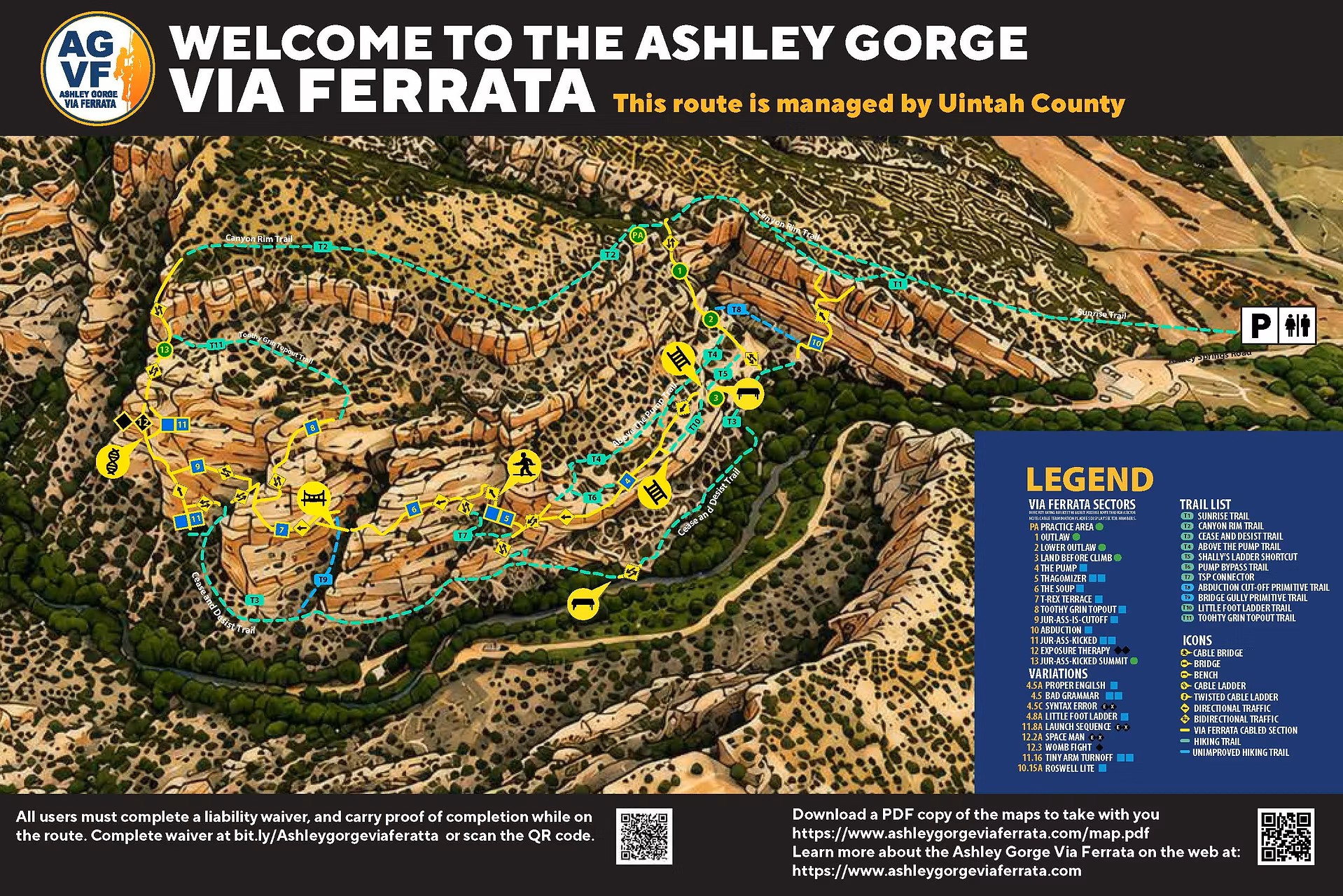 Ashley Gorge Via Ferrata in Utah
