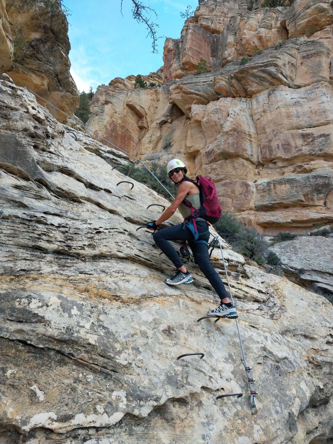 Starting the Ashley Gorge Via Ferrata course