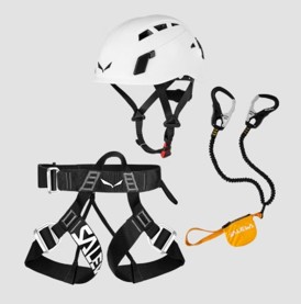 Gear used for the Ashley Gorge Via Ferrata